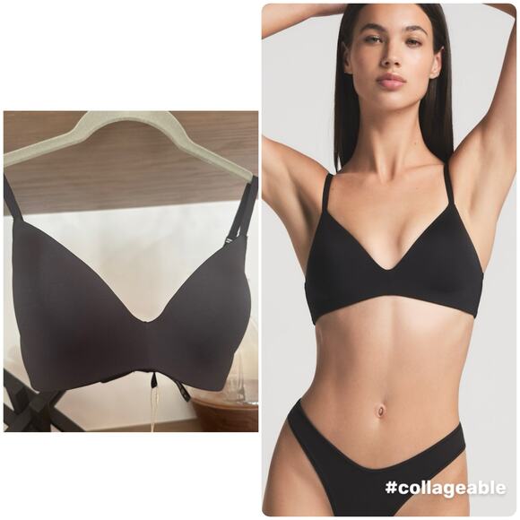 SKIMS Wireless Form Lightly Lined Bra in Onyx - Picture 1 of 5